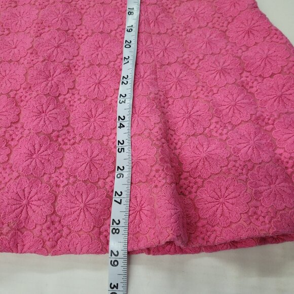 Lilly Pulitzer Vicki Dress Women 2 Pink Strapless Mini Vintage Daisy Embroidered - Picture 10 of 11